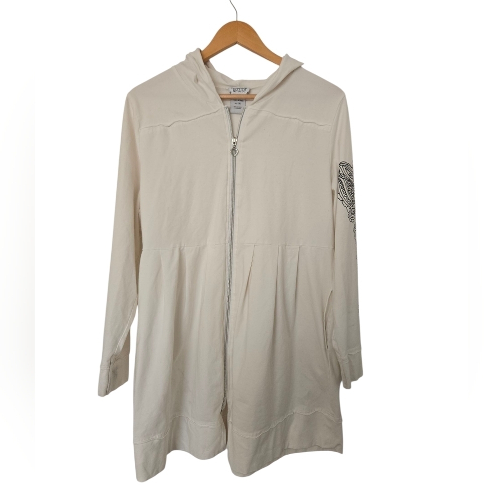 Monroe & Main Women's White Hooded Jacket Size XL